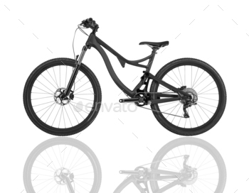 Mountain bike isolated on white background