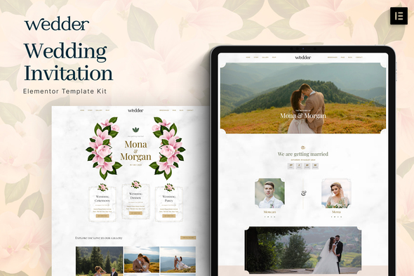 Wedder - Wedding Invitation Elementor Template Kit