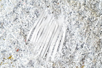 Pieces of shredded paper in pile for background