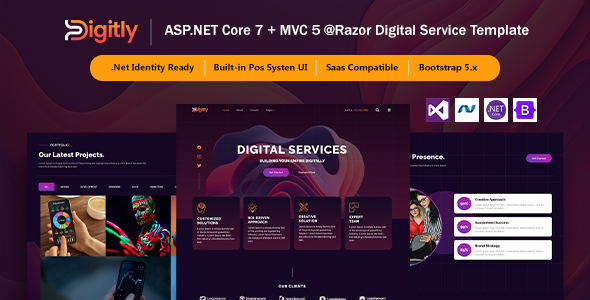 Digitly - ASP.NET Core & MVC Digital Marketing Template