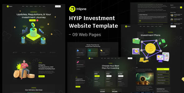 Hipre - HYIP Investment Website Figma Template