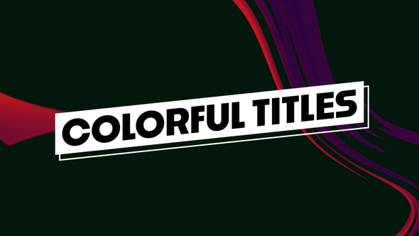 Colorful Titles | Premiere Pro