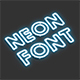 Blue neon capital letters - illuminated led uppercase font - 3DOcean Item for Sale