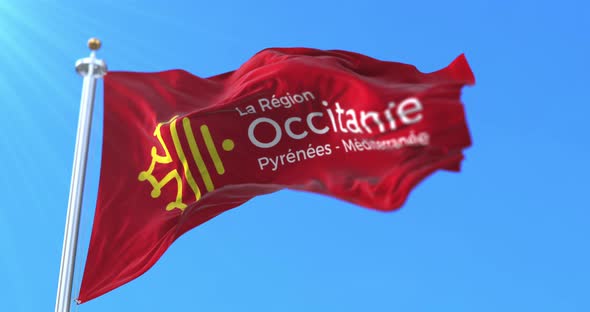 Flag of the Region of Occitanie, France