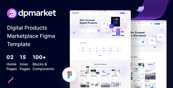 Dpmarket – Digital Products Marketplace Figma Template