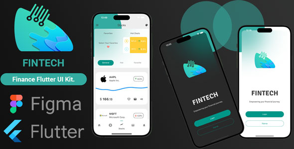 Fintech | Flutter Real Time Finance and Wallet Application UI Kit.