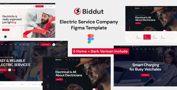 Biddut – Electricity Services Figma Template