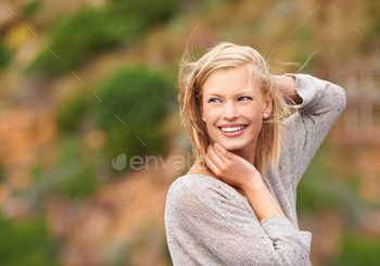 Feeling the wind in her hair