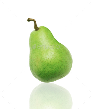 Ripe pear isolated