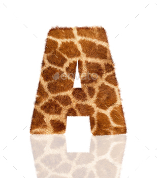 Letter from giraffe style fur alphabet