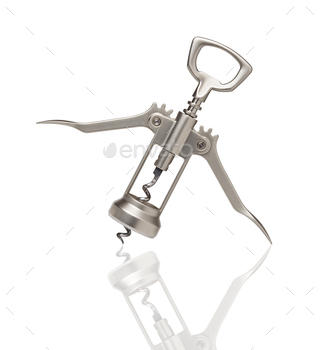 corkscrew isolated on white