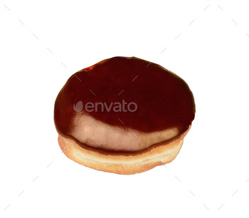 Chocolate donut isolated