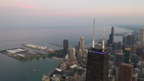 High Angle View of Chicago Cityscape - Gold Coast