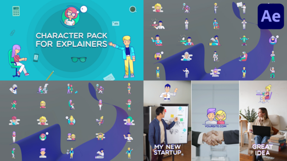 Characters Pack For Explainers for After Effects