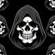 2D skull Grim Reaper pattern tile texture - 3DOcean Item for Sale