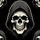 2D skull Grim Reaper pattern tile texture - 3DOcean Item for Sale