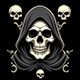 2D skull Grim Reaper pattern tile texture - 3DOcean Item for Sale