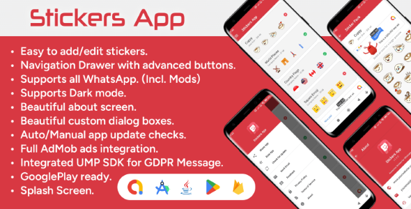 Android WhatsApp Sticker app (Offline) with AdMob
