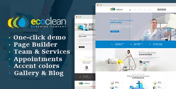 EcoClean – House Cleaning Company WordPress Theme