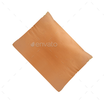 Yellow cushion isolated