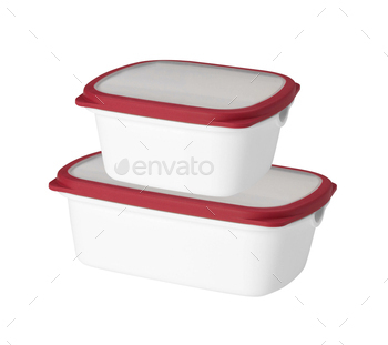 plastic container isolated on a white background