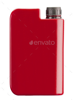 Red plastic jerry can
