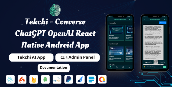 Tekchi Converse ChatGPT OpenAI - React Native Android App