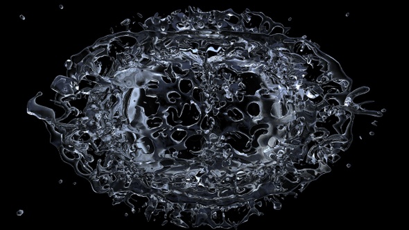 Liquid Splash 04 Slow Motion With Matte Channel