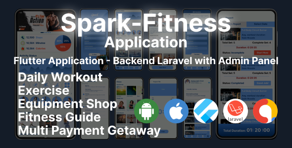 Spark | Fitness & Shop App with Laravel Backend