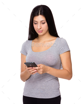 Woman look at mobile phone