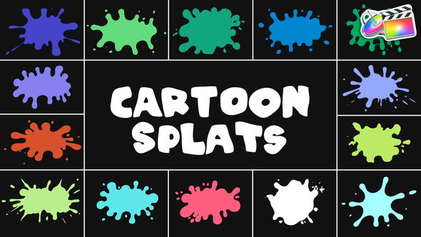Cartoon Splats for FCPX alt