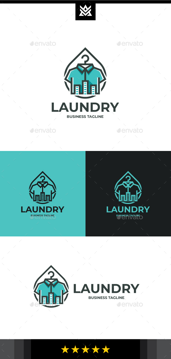 Laundry City Logo Template