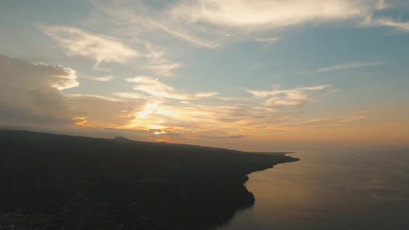 Sunset on the Sea Coast