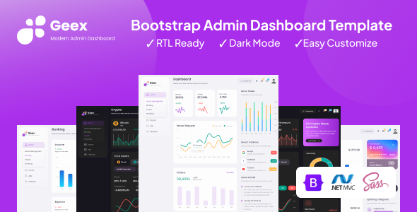 Geex - ASP .NET MVC5 Responsive Admin & Dashboard Template