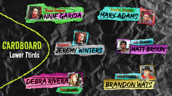 Cardboard Lower Thirds alt