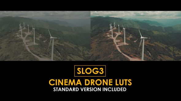 Slog3 Cinema Drone and Standard Color LUTs alt