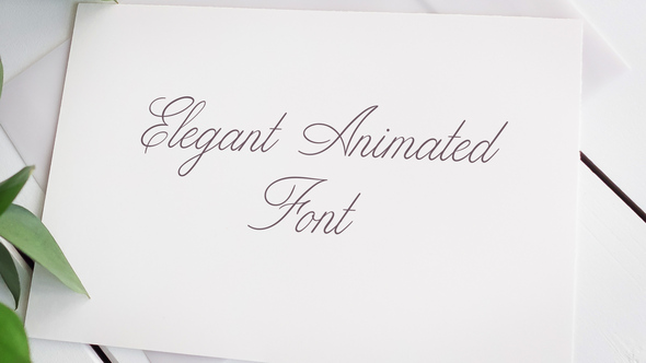 Elegant Animated Font