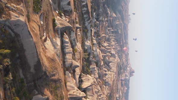 Vertical Video  Balloons in Cappadocia Turkey