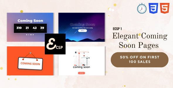 Elegant Coming Soon Pages - ECSP 1