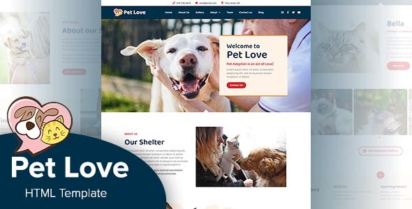 Pet Love - Animal Shelter HTML Template