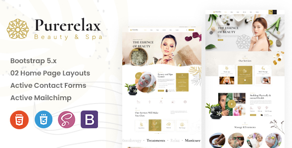 Purerelax - Spa & Beauty HTML