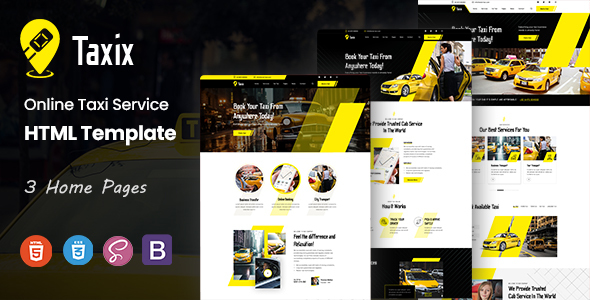 Taxix - Online Taxi Service HTML Template