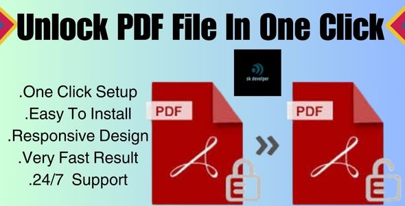Unlock PDF File Theme + tool For Blogger