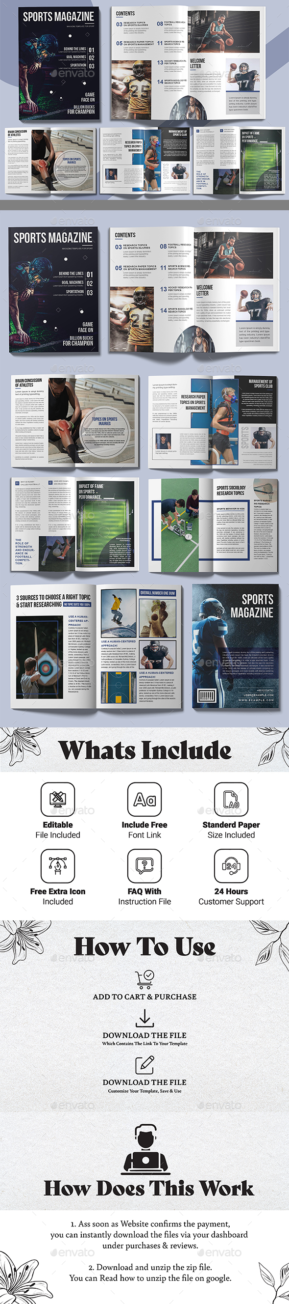 Sports Magazine Layout Design