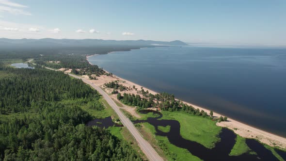 Summertime Imagery of Lake Baikal is a Rift Lake Located in Southern Siberia Russia Baikal Lake