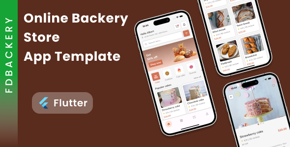 Online Backery Store App Template in Flutter | FDBackery