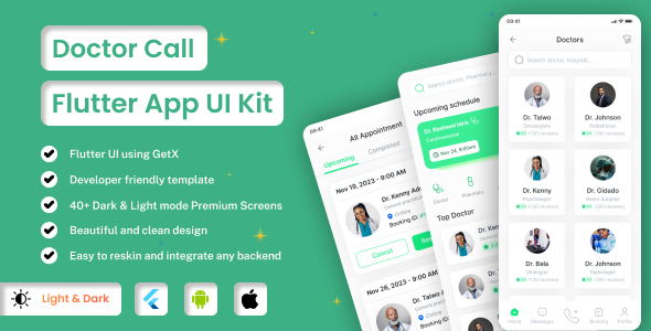 Doctor Call | Appointment System | Flutter iOS/Android App Template