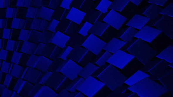 Blue Elegant Rolling Cubes Background