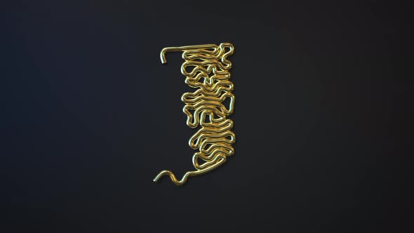 Rupee Sign Made with Gold Wire