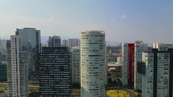 4K, Santa Fe Mexico City Drone Shot, Skyscraper, Skyline, Business Destrict,